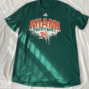 Large Team Issued Miami hurricanes adidas shirt